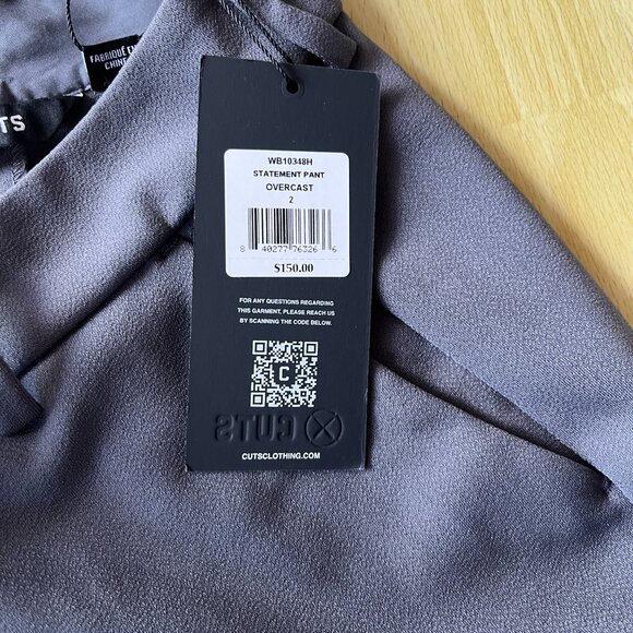 NWT Cuts Clothing Statement Pant Size 2 In Overcast - Picture 5 of 10
